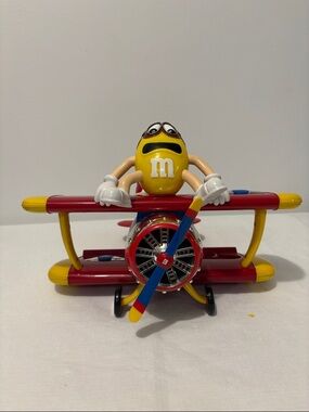 M&M'S Yellow Character Toy Biplane - Red, Yellow & Blue